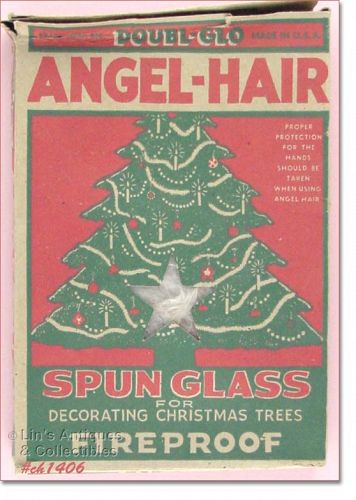 VINTAGE DOUBL GLO ANGEL HAIR SPUN GLASS IN ORIGINAL BOX (item #1017760)